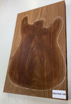 Body Swamp Ash, Choco, 2-pcs., edge-glued, 34mm Unique Piece #149